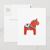 Holiday Dala Horse Postkarte (Vorne/Hinten)