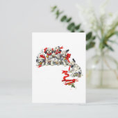 Holiday Dalmatiner Pups Feiertagspostkarte (Stehend Vorderseite)