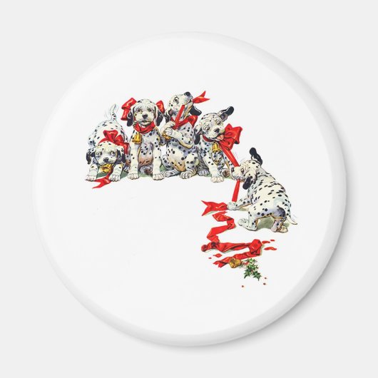 Holiday Dalmatiner Pups Magnet (Vorne)