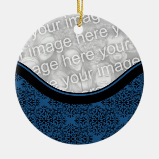 Holiday Damask Circle Ornament (Vorne)