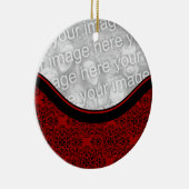 Holiday Damask Circle Ornament (Rechts)