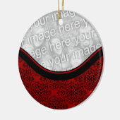 Holiday Damask Circle Ornament (Links)