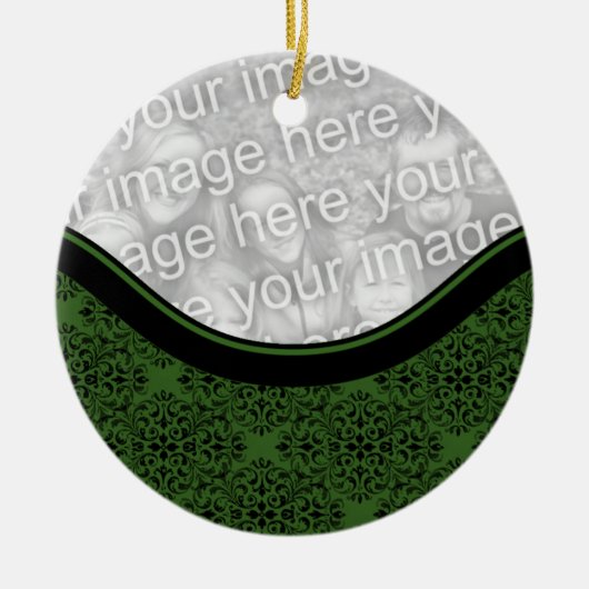 Holiday Damask Circle Ornament (Vorne)