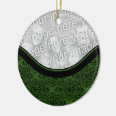 Holiday Damask Circle Ornament (Links)