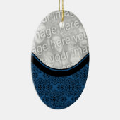 Holiday Damask Oval Ornament (Rechts)