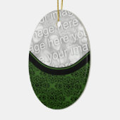 Holiday Damask Oval Ornament (Links)