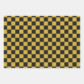 Holiday Dark Green Burgundy Gold Checkered Geschenkpapier Set (Vorderseite 3)
