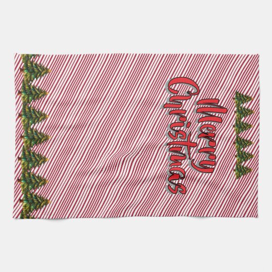 Holiday Deck The Halls Crew Christmas Candy Cane Geschirrtuch (Horizontal)