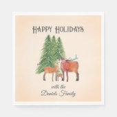 Holiday Dee im Schnee Personalisiert Serviette (Vorderseite)