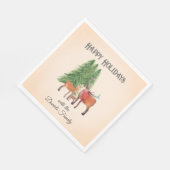 Holiday Dee im Schnee Personalisiert Serviette (Ecke)