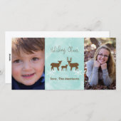 Holiday Deer Feiertagskarte (Vorne/Hinten)