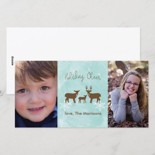 Holiday Deer Feiertagskarte (Vorne/Hinten)
