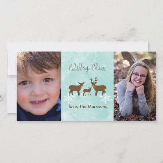 Holiday Deer Feiertagskarte (Vorderseite)
