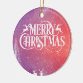 Holiday Deer Landscape Keramik Ornament (Links)