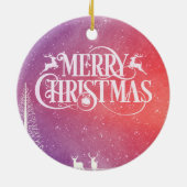 Holiday Deer Landscape Keramik Ornament (Hinten)