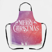 Holiday Deer Landscape Schürze (Vorderseite)