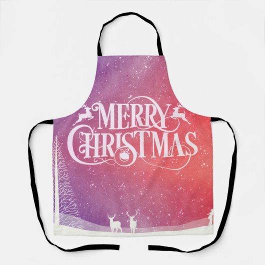 Holiday Deer Landscape Schürze (Vorderseite)