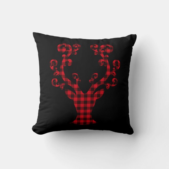 Holiday Deer Throw Kissen (Vorderseite)