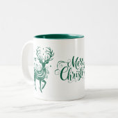 Holiday Deer Zweifarbige Tasse (Vorderseite Links)