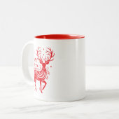 Holiday Deer Zweifarbige Tasse (Vorderseite Links)