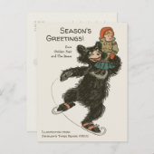 Holiday Denslow's Three Bears Ice-Skaten CC0887 Postkarte (Vorne/Hinten)