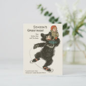 Holiday Denslow's Three Bears Ice-Skaten CC0887 Postkarte (Stehend Vorderseite)