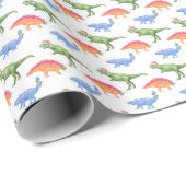 Holiday Dinosaurs Wrapping Paper Geschenkpapier (Rolleneckpunkt)