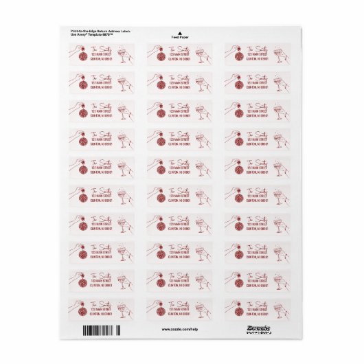 Holiday Disco Address Labels (Vorne)