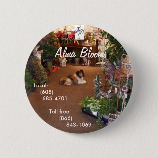 Holiday Dog Button (Vorderseite)