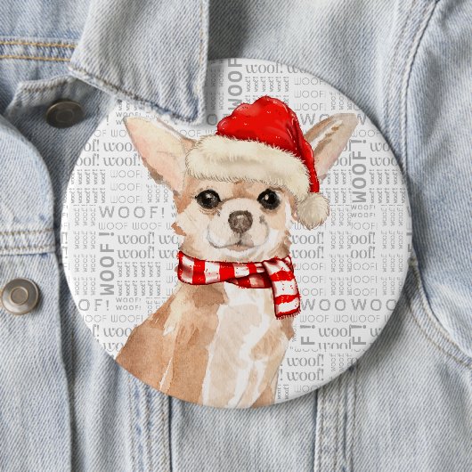 Holiday Dog Fleas Navidog Christmas Chihuahua Hint Button (Beispiel)