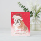 Holiday Dog Gold Rote Saison Gruß (Stehend Vorderseite)