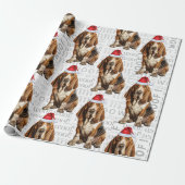 Holiday Dog Lover Basset Weihnachten Geschenkpapier (Ungerollt)