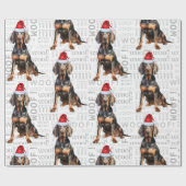 Holiday Dog Lover Black Tan Weihnachten Geschenkpapier (Flach)