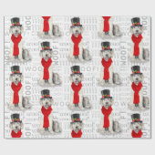 Holiday Dog Lover Yellow Labradoodod Weihnachten Geschenkpapier (Flach)