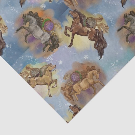 Holiday Dreamcatcher Western Gemustert Seidenpapier (Detail)