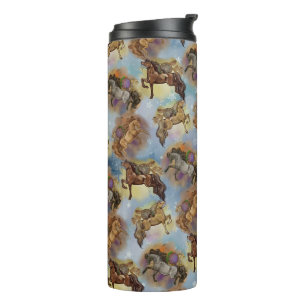 Holiday Dreamcatcher Western Pferde Muster Thermosbecher