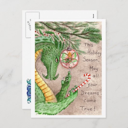 Holiday Dreams Dragon - Postkarte (Vorne/Hinten)