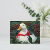 Holiday Duck Feiertagspostkarte (Stehend Vorderseite)