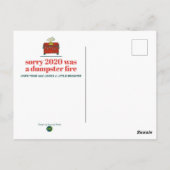 Holiday Dumpster Fire Postcard - "Sorry Postkarte (Rückseite)