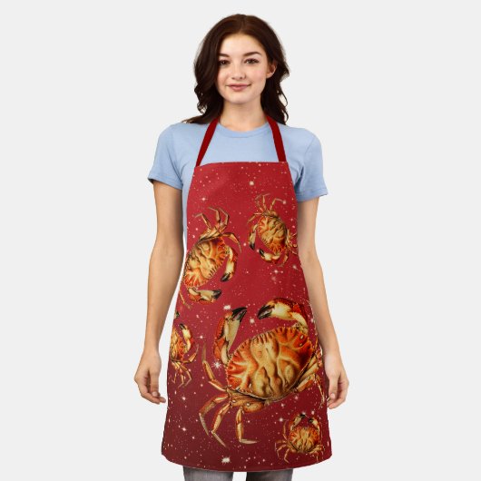 Holiday Dungeness Crabs Schürze (Getragen)