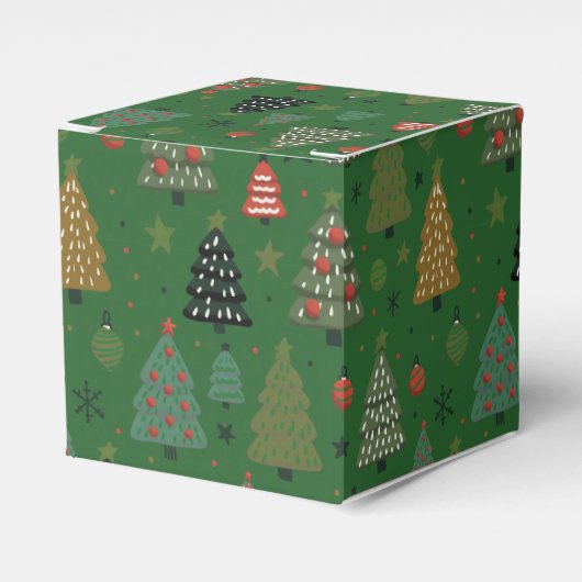 Holiday Echoes-Green Favor Box Geschenkschachtel (Vorderseite)
