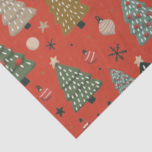 Holiday Echoes-Red Seidenpapier (Detail)