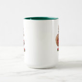 Holiday Eichhörnchen Personalisierte Weihnachtsfei Tasse (Zentrum)