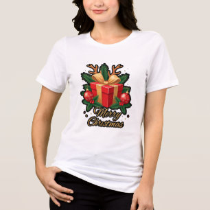 "Holiday Elegance: Geschenke, Bäume & Rentier Deli Tri-Blend Shirt