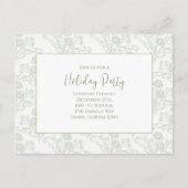 Holiday Elegant Floral QR Code Einladung zum Budge Postkarte (Vorderseite)