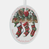 Holiday Elegant Soft Christmas Party Ornament Aus Glas (Vorderseite Rechts)