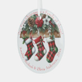 Holiday Elegant Soft Christmas Party Ornament Aus Glas (Vorderseite links)