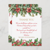 Holiday Elegant Soft Merry Christmas Party Dankeskarte (Vorne/Hinten)
