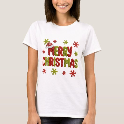 Holiday Elegant Soft Merry Christmas Party T-Shirt (Vorderseite)