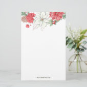 Holiday Elegante Foliage Monogram Stationery Briefpapier (Stehend Vorderseite)
